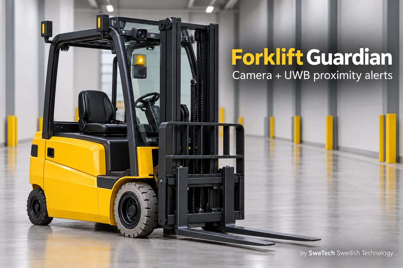 English hero board for Forklift Guardian hardware product concept