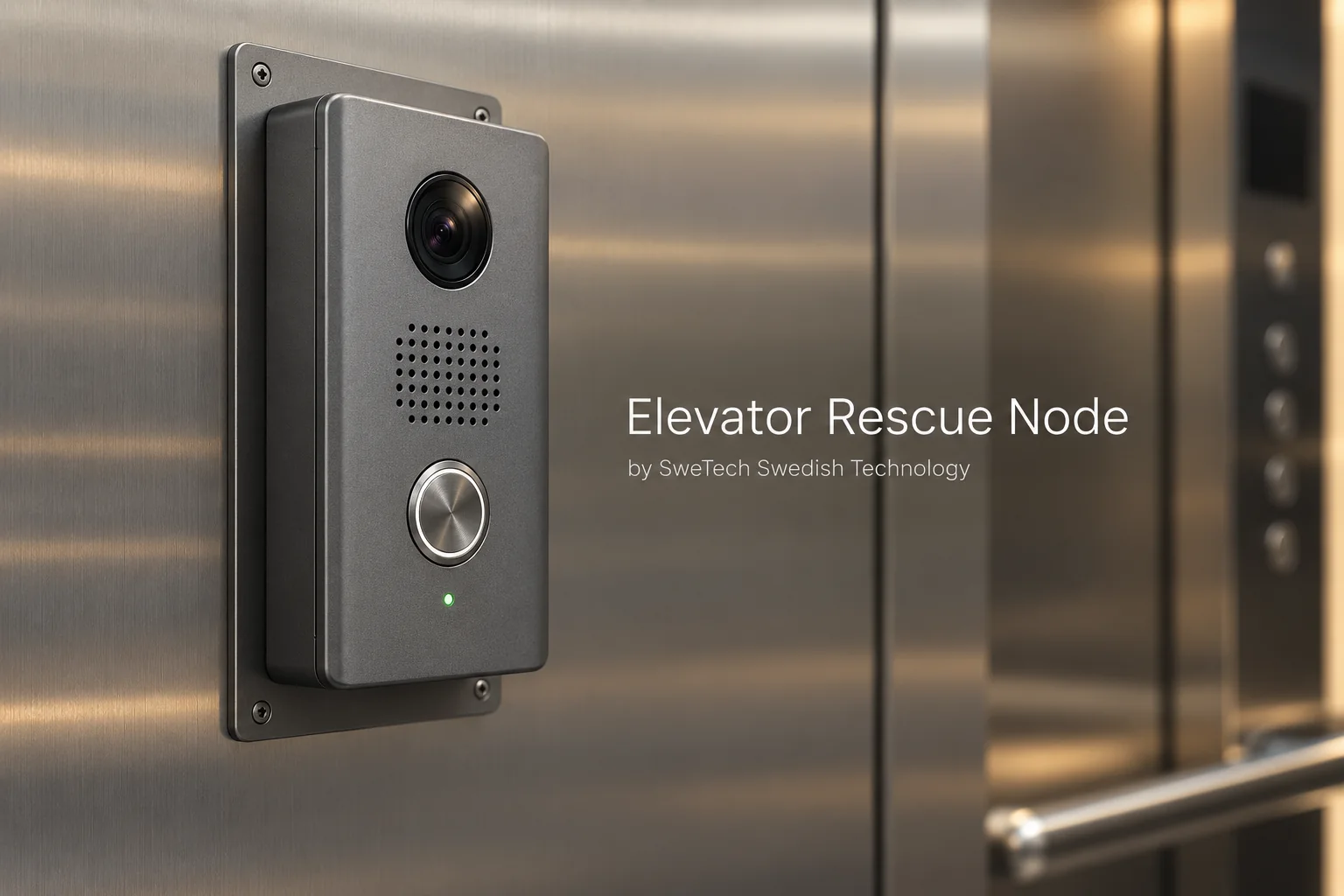 English hero board for Elevator Rescue Node hardware product concept