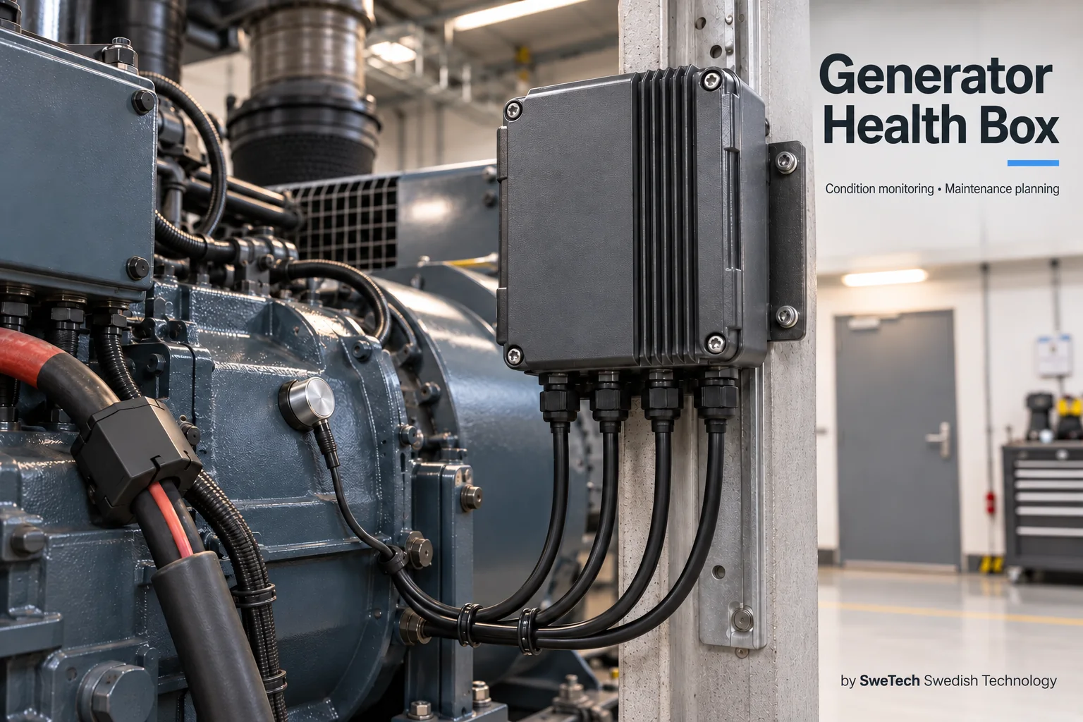 English hero board for Generator Health Box hardware product concept