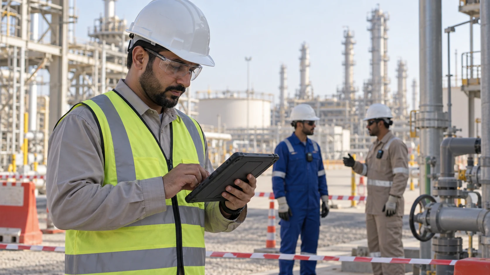Illustrative image for the RTLS worker and contractor safety scenario