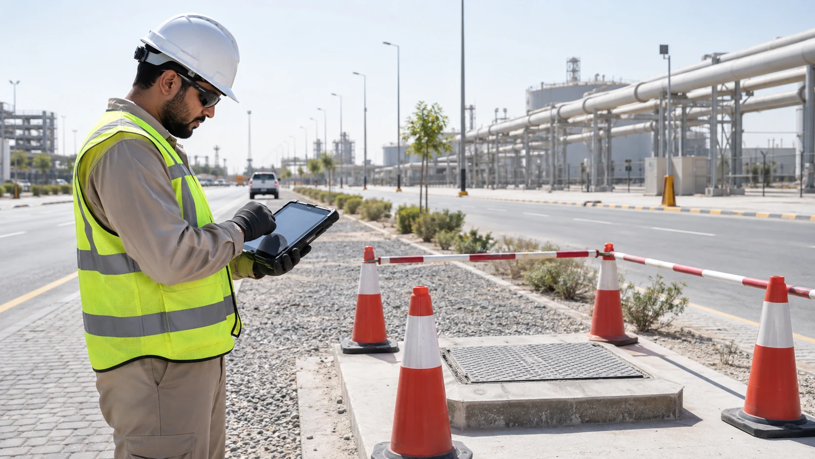 Illustrative image for the GIS utility asset inspection scenario